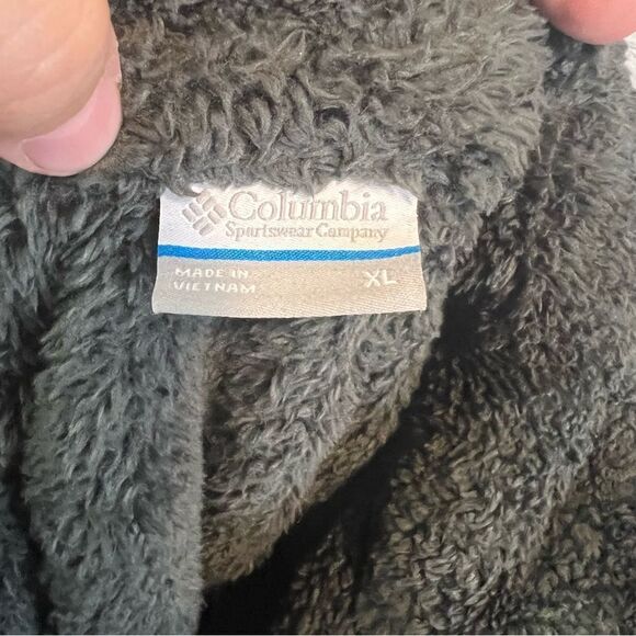Columbia Women's Black Zip Up Fur Fuzzy  Sherpa Jacket Size XL High Collar - Picture 5 of 6